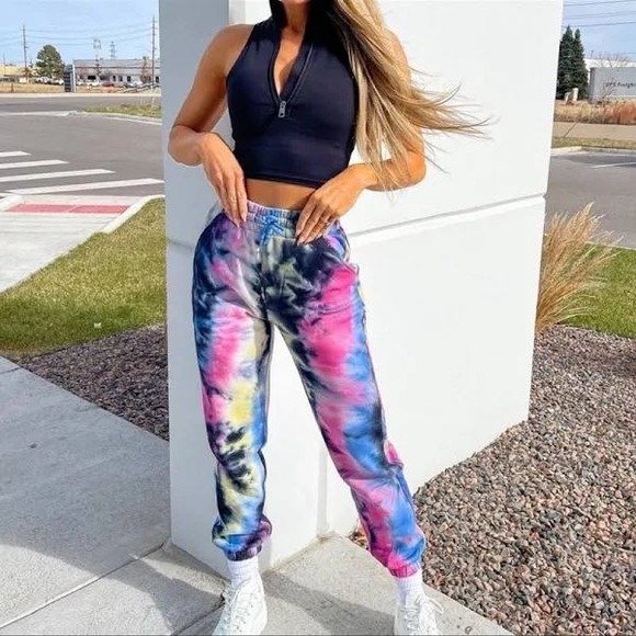 Vitality Balance Athletica Tie Dye Joggers Sweatpants Women's Small Affirmation - Picture 1 of 8